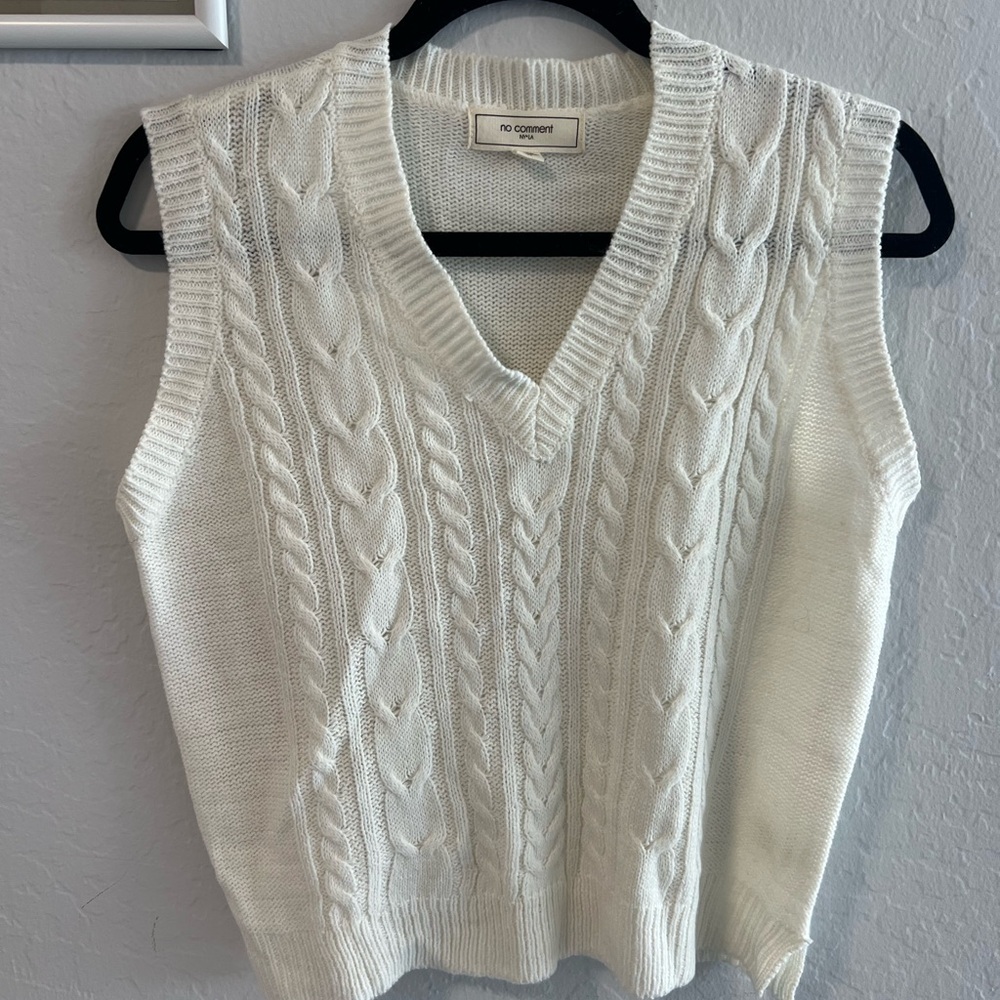 No Comment Sleeveless Sweater Vest